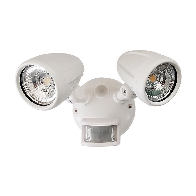 Three-gear Color-adjusting Temperature Double-headed Induction Wall Lamp Outdoor Waterproof IP65 Induction Spotlight