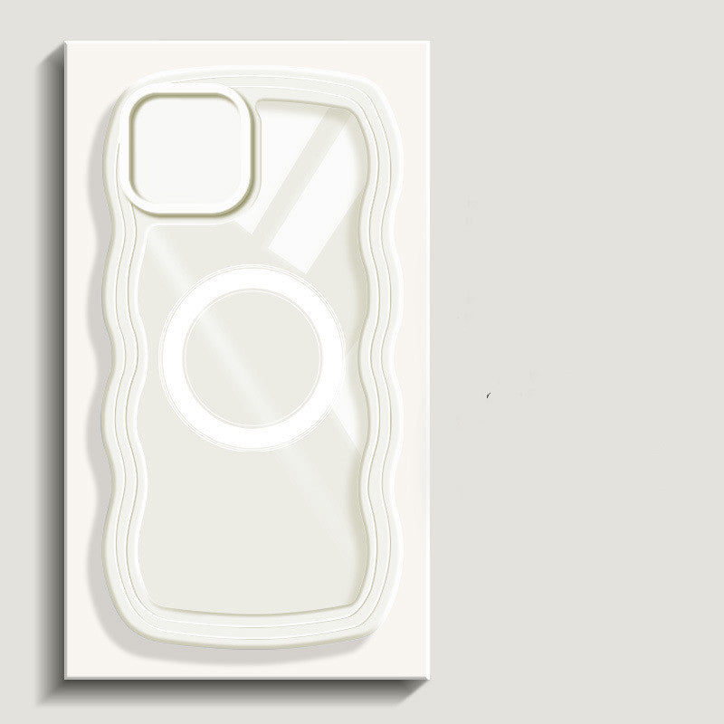 Two-in-one Wave Pattern Transparent Phone Case