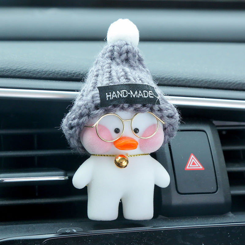 Kawaii Cafe Duck Toy Cartoon Cute Duck Car Decor Animal Dolls