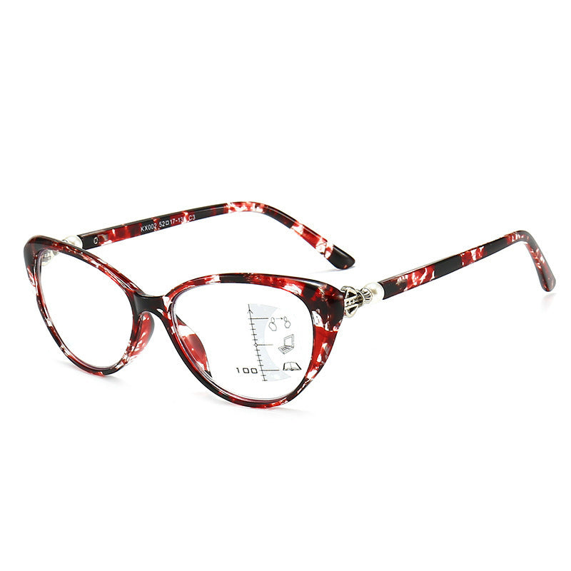 Fashion Cat Eye Presbyopic Glasses Smart Zoom Anti-blue Light
