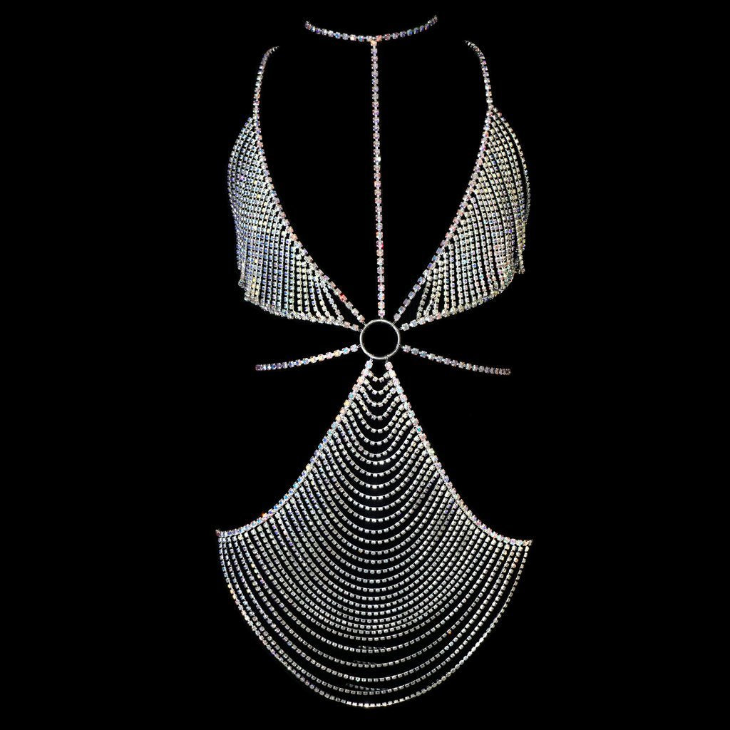 Women's Fashion Multi-layer Full Diamond Body Chain