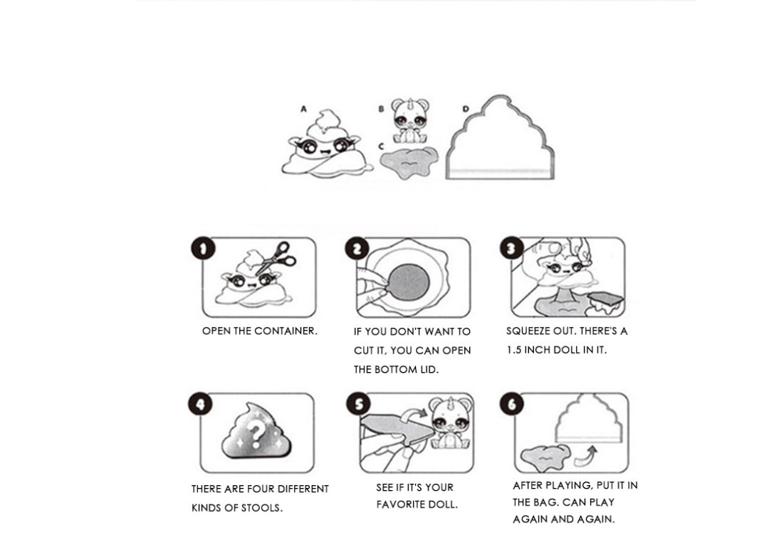 Surprise Dolls Slime Poop Shakes Slime Blind Box Toy