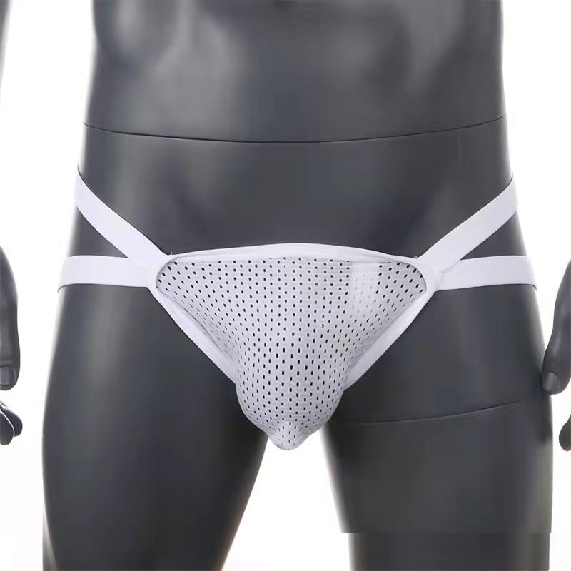 Mesh Breathable Crotch Slippery Feel Stretchy Men's Underwear