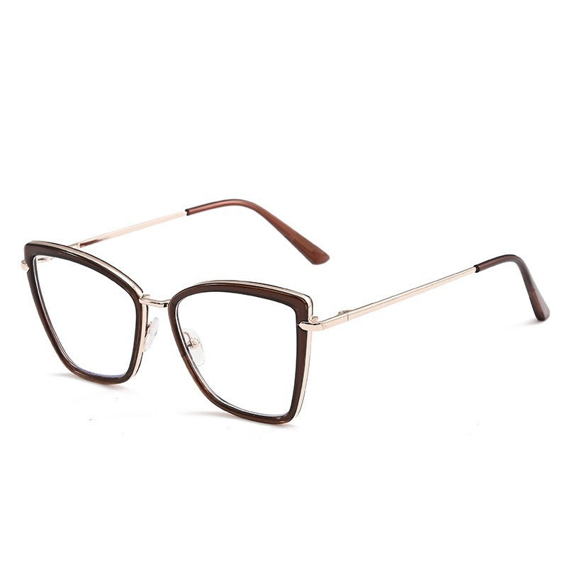 Cat Eye Photochromic Anti Blue-Ray Plain Glasses Fashion