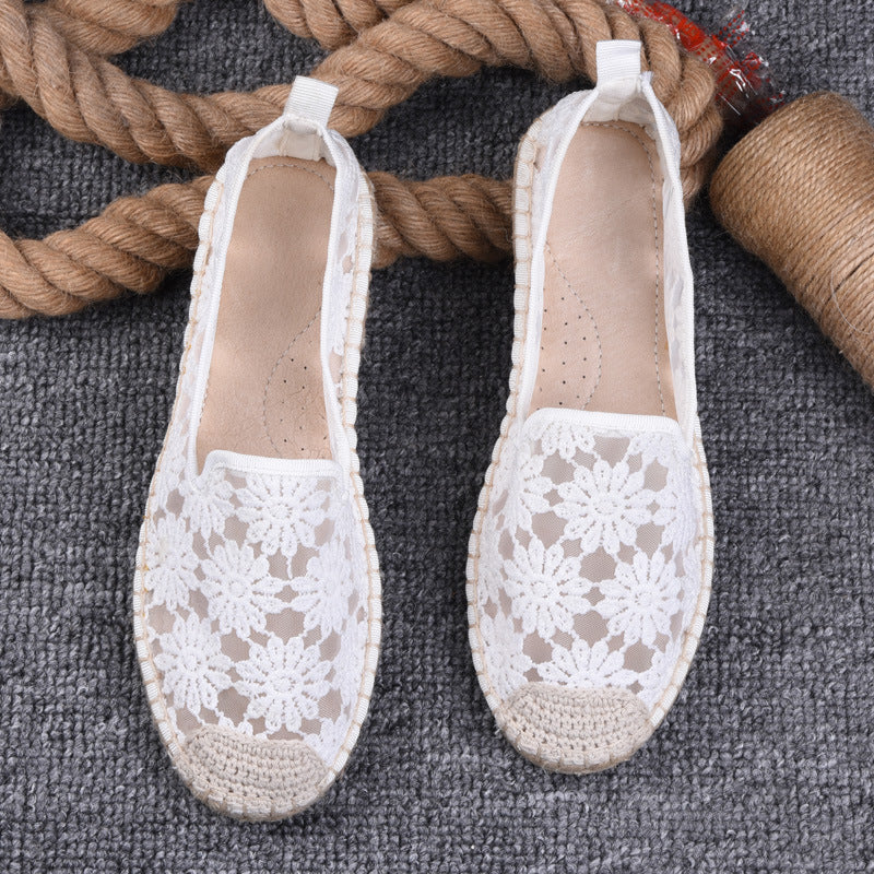 Thin Pumps Linen Fisherman Shoes For Women