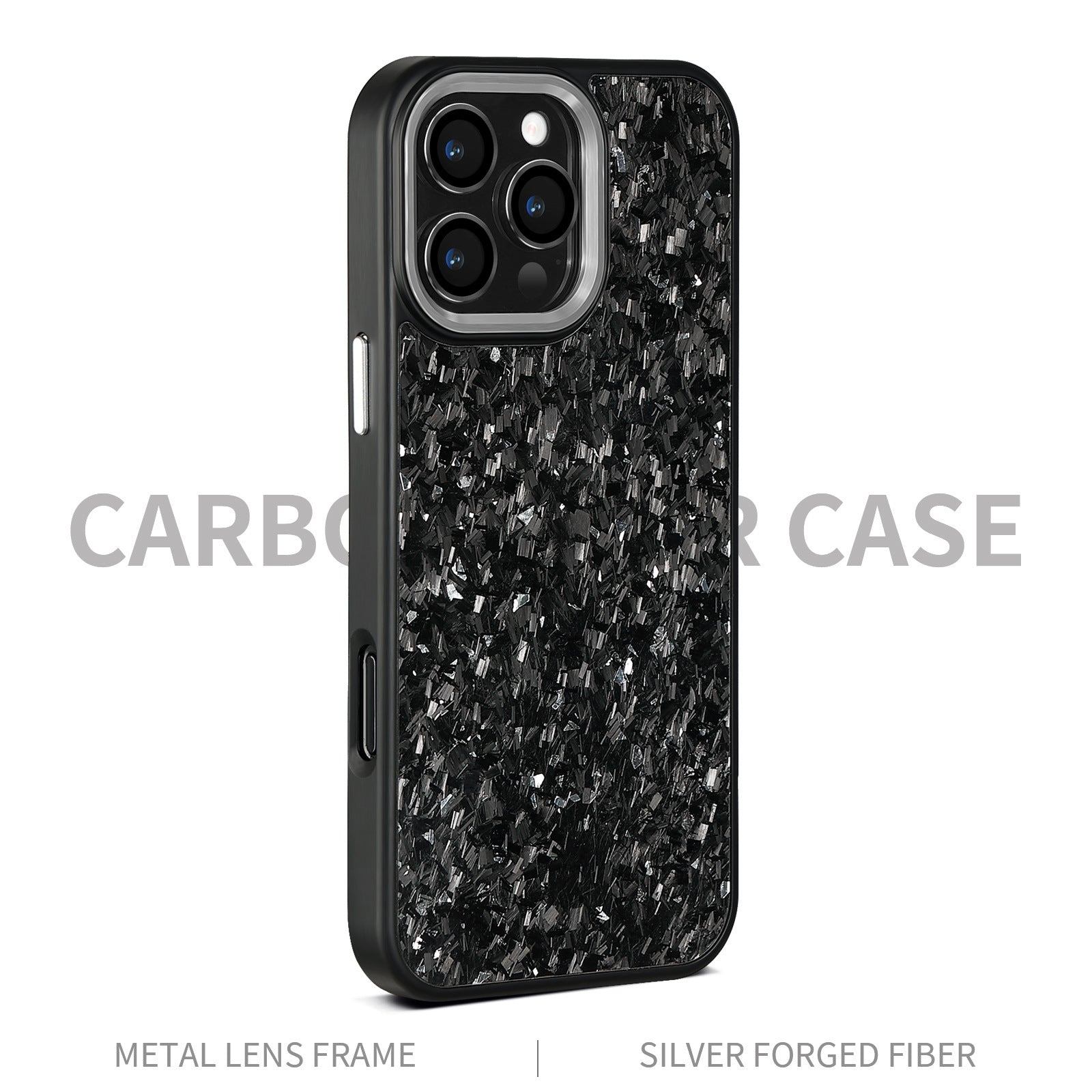 New Metal Frame Carbon Fiber Phone Shell Applicable 16promax