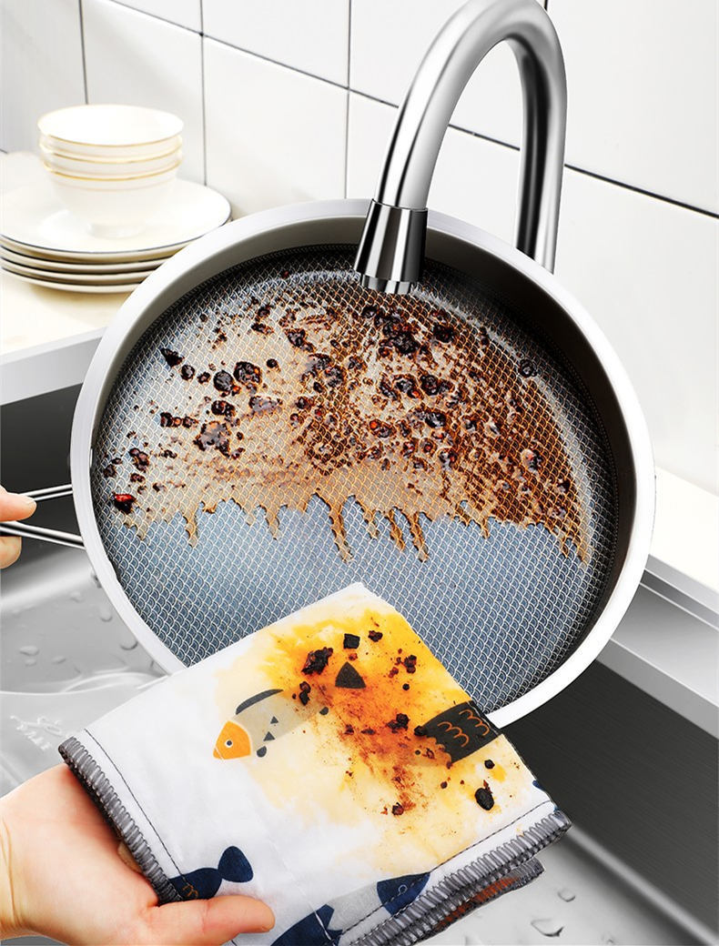 Dish Cloth Kitchen Housework Cleaning Supplies Water Absorbing