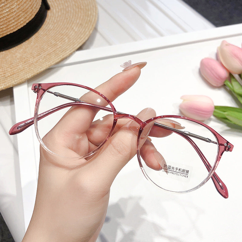 Retro Elliptical Spring Leg Optical Lens Frame