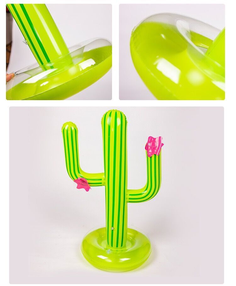 Inflatable cactus ring toy