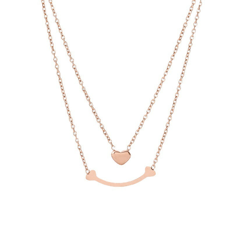 2023 Explosion Models Titanium Steel Necklace Female Does Not Lose Colour Jewelry Fashion Personality White Europe And The United States Jewelry Jewellery