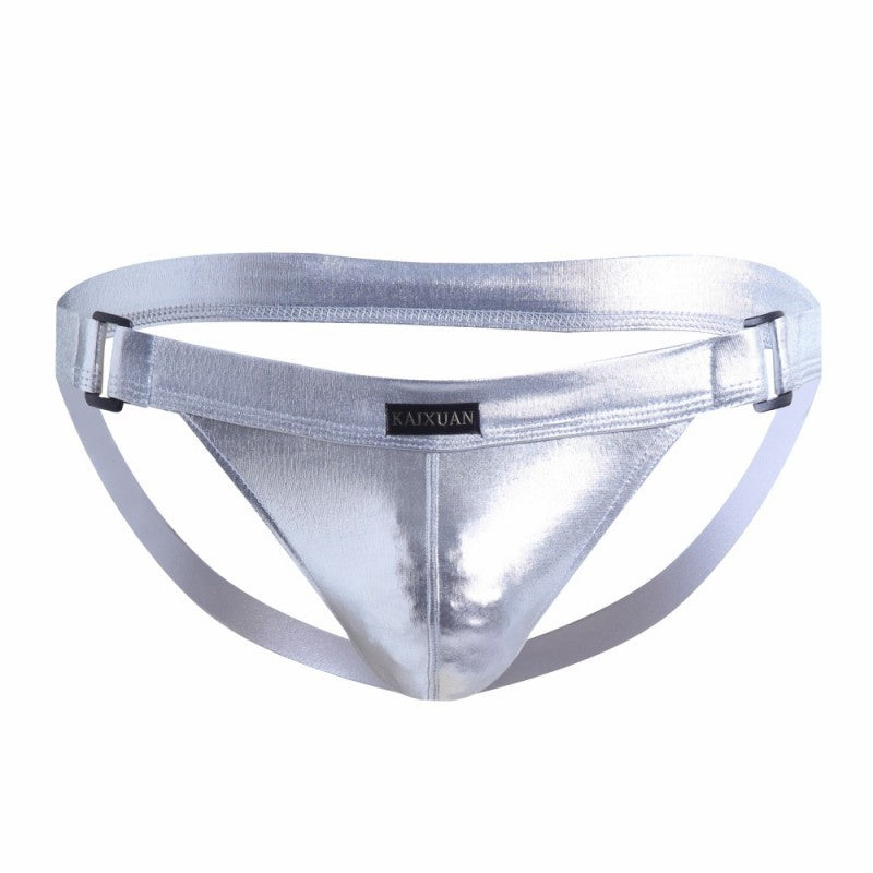 Men's Faux Leather Thong