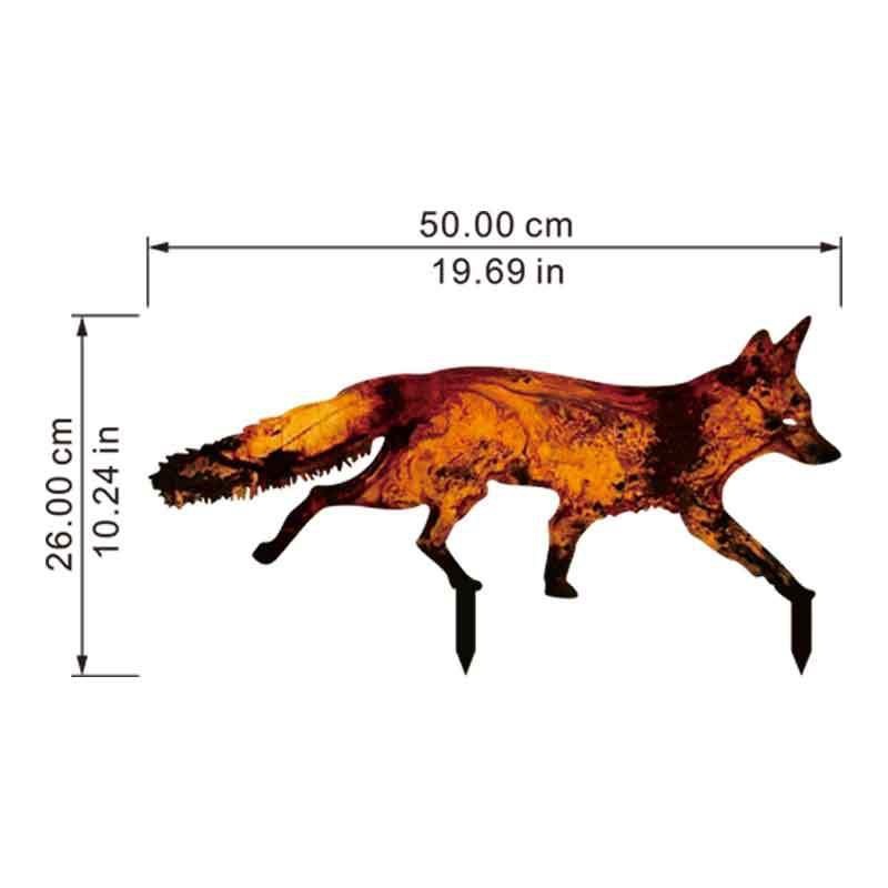 Fox Iron Outdoor Plug-in Decoration