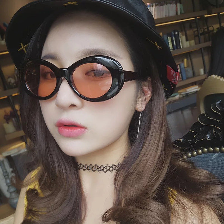 Women's Fashion New Vintage Round Frame Sunglasses