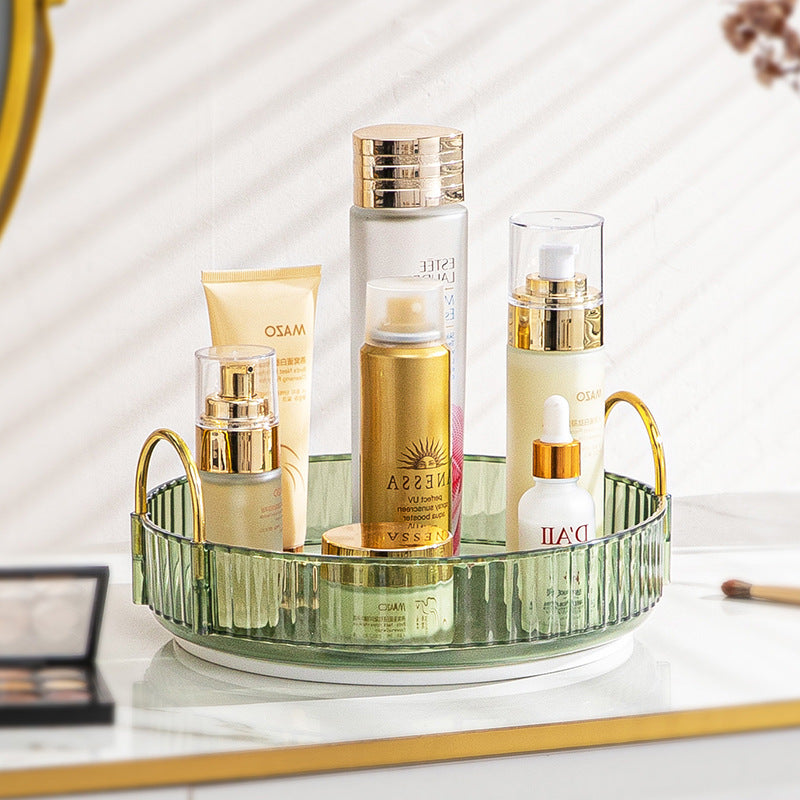 360 Rotating Makeup Organizer - 3-Size Spinning Cosmetic & Skincare Holder For Vanity Countertop 3 Colors