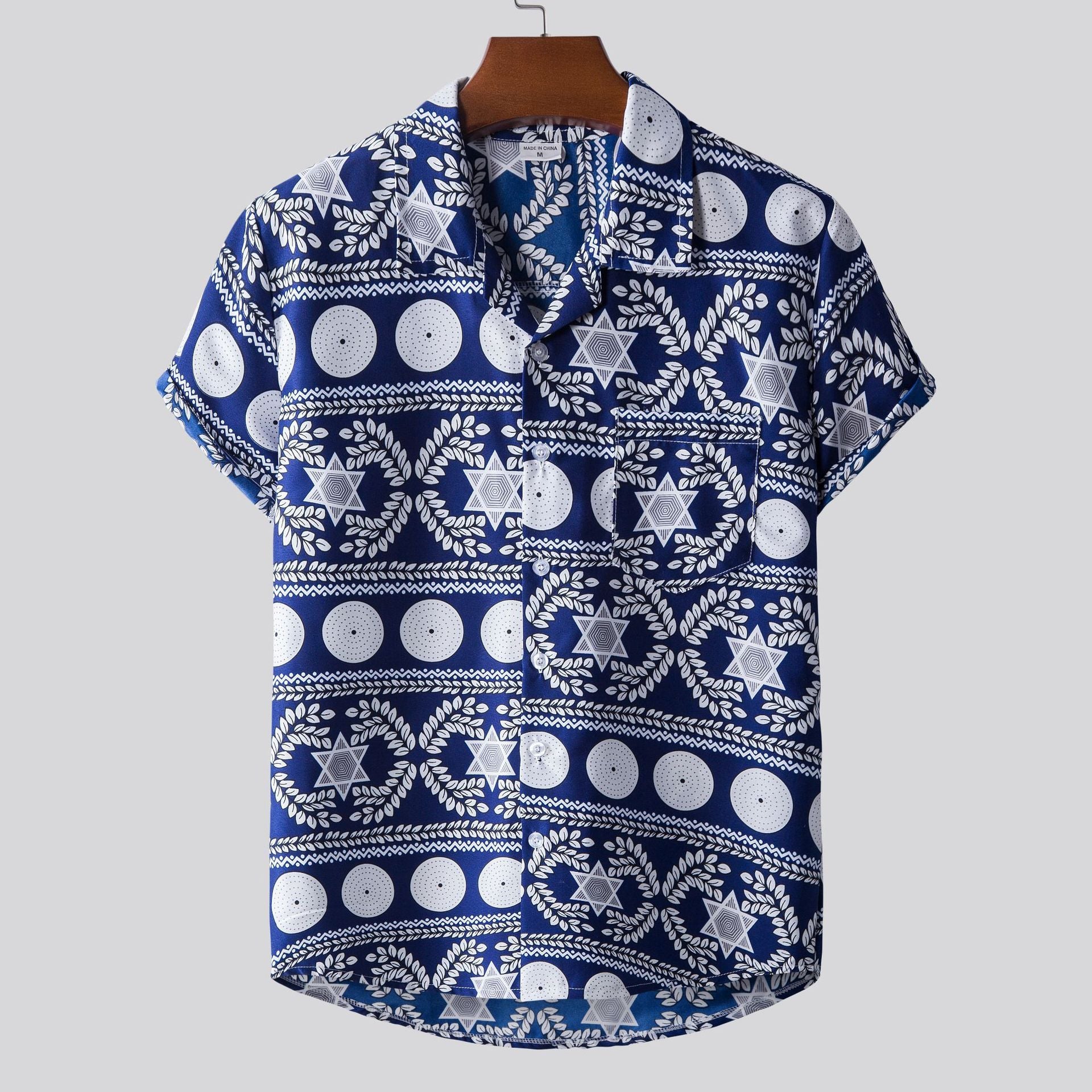 Printed Short-sleeved Shirt For Men