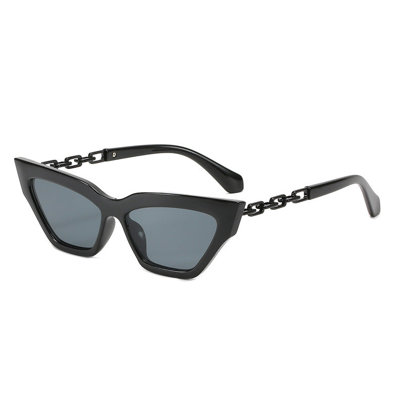 Women's Temperament Fashion Baked Lacquer Chain Sunglasses