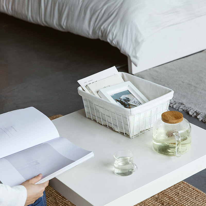 Iron Storage Basket Desktop Storage Basket