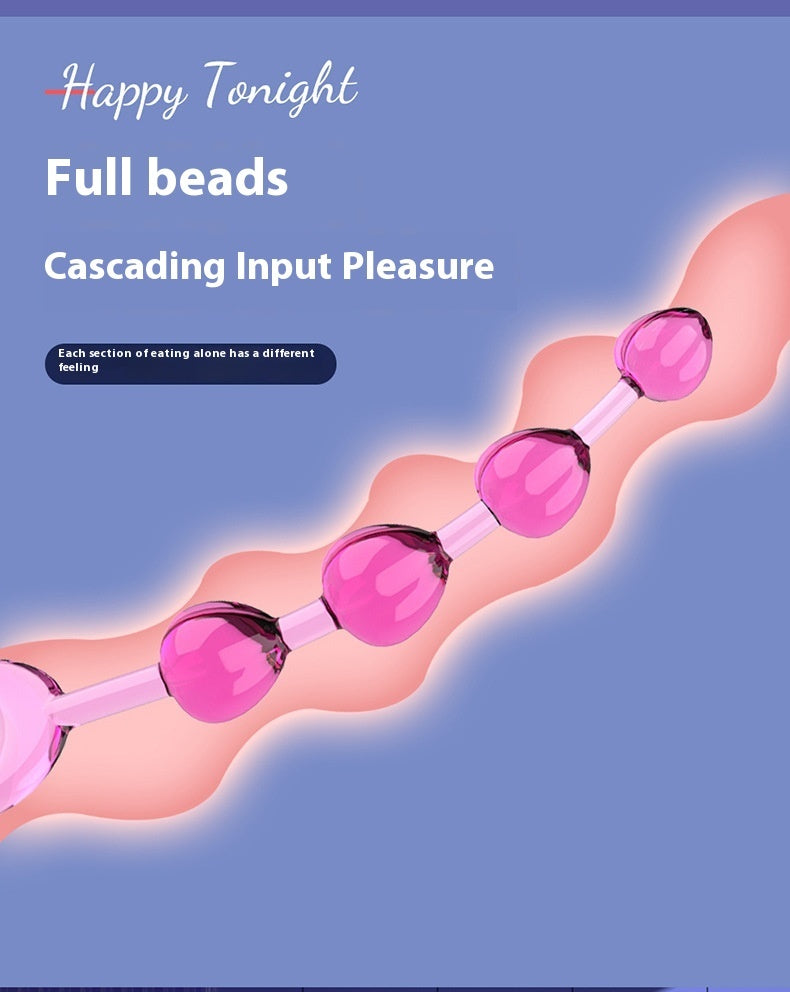Transparent Jelly Color Four Beads Beads Butt Plug