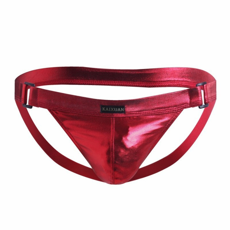 Men's Faux Leather Thong