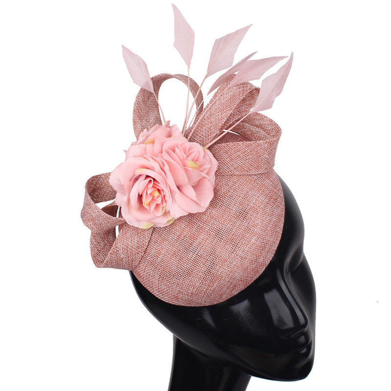 Hair Accessories Feather Flower Hat