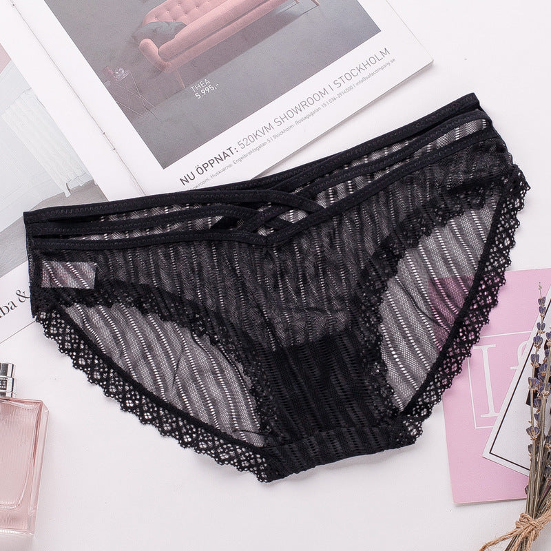 Lace Low Waist Light Perspective Men's And Women's Shorts