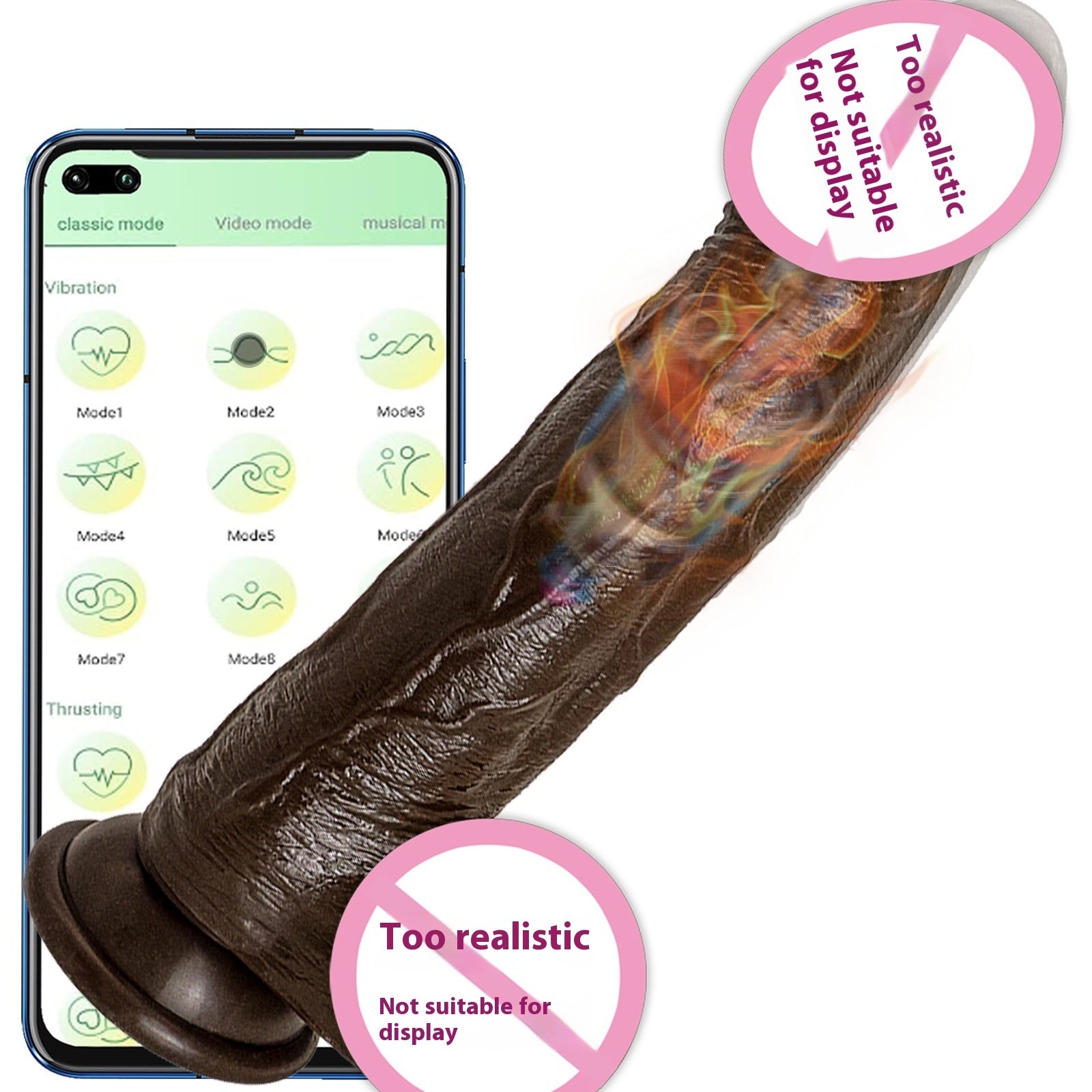 Wireless Remote Control APP Peristaltic Telescopic Heating Simulation Female Massage Supplies