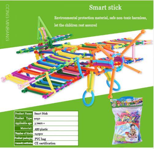Assembled Building Blocks DIY Smart Stick Plastic Blocks Imagination Creativity Educational Learning Toys