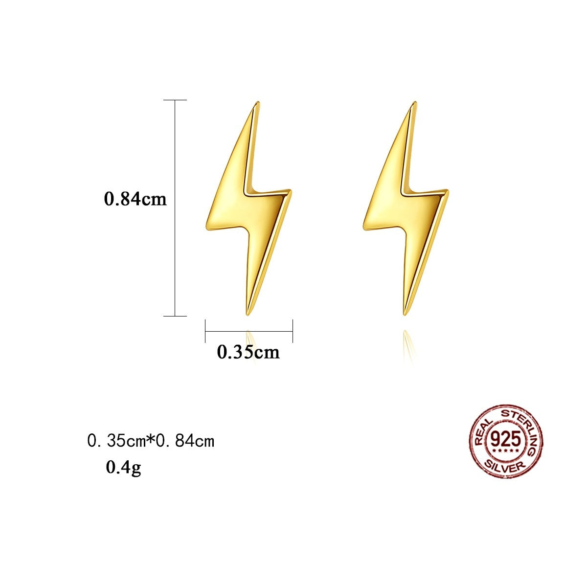 Small Ear Studs Exquisite S925 Silver Earrings Plated 18k Golden Earrings Colorfast Korean Fashion Jewellery