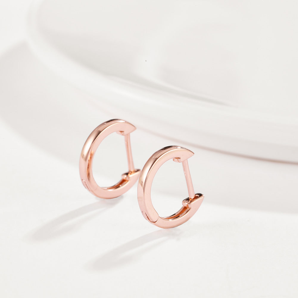 Smooth Round Design Fashion Trend Earrings Creative Men And Women Universal Earrings In Europe And The United States Accessories