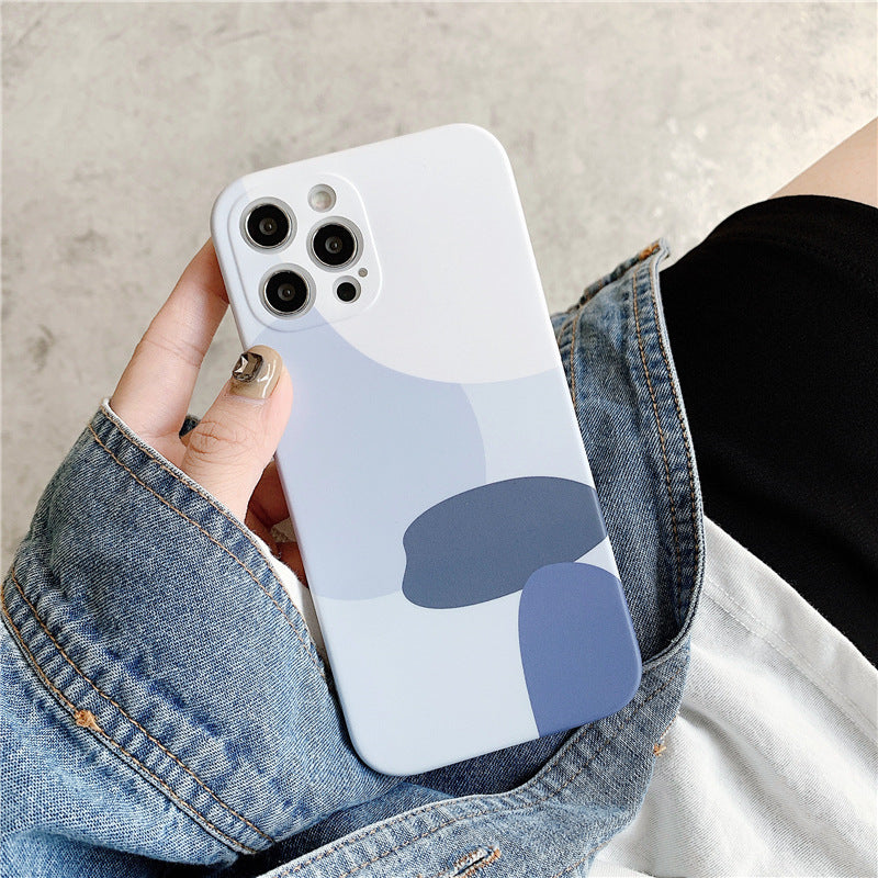 Suitable For IP 12 Mobile Phone Case Morandi Color Matching Matte Tpu