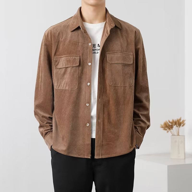 Vintage Corduroy Workwear Shirt Men