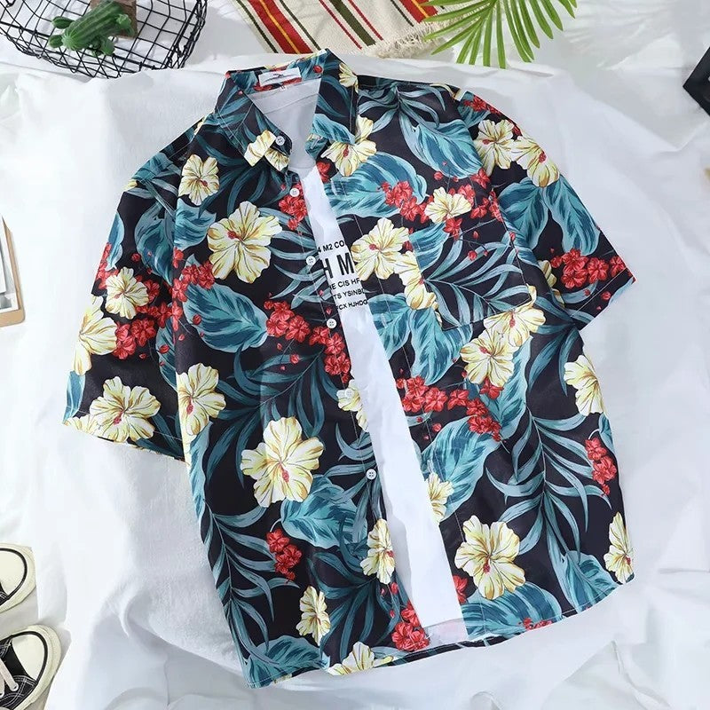 New Printed Shirt Short Sleeve Men