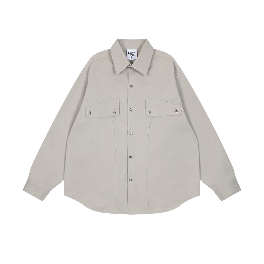 Loose Casual Long Sleeves Shirt Men