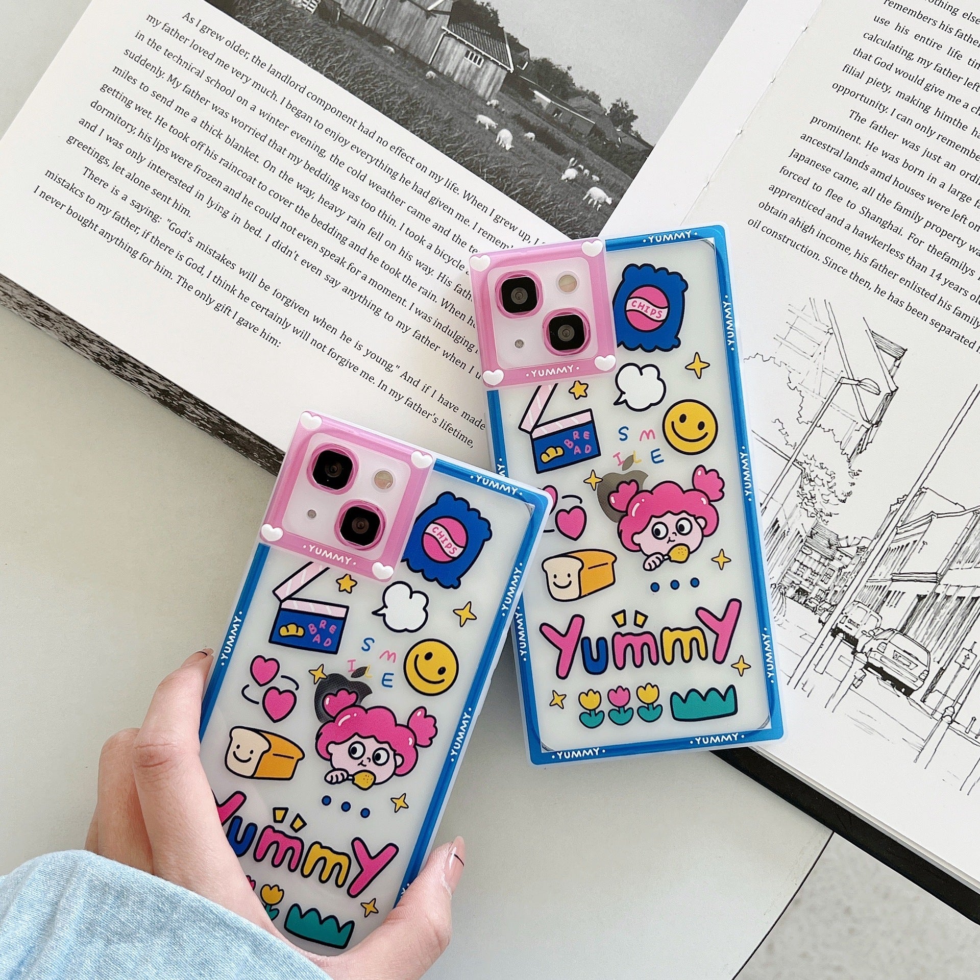 Cartoon Graffiti Little Girl Is Suitable For IPhone12 Mobile Phone Case
