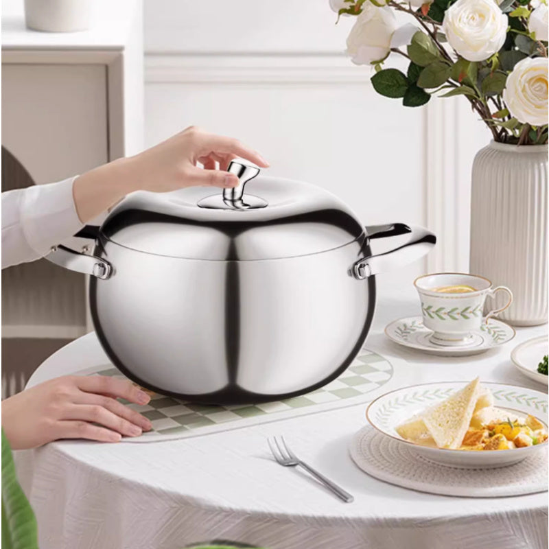 Stainless Steel Pot Steamer With Lid Handle 3-Layer Steamer Pot Thick Steaming Cooking Food Soup Cookware Pot Stockpot