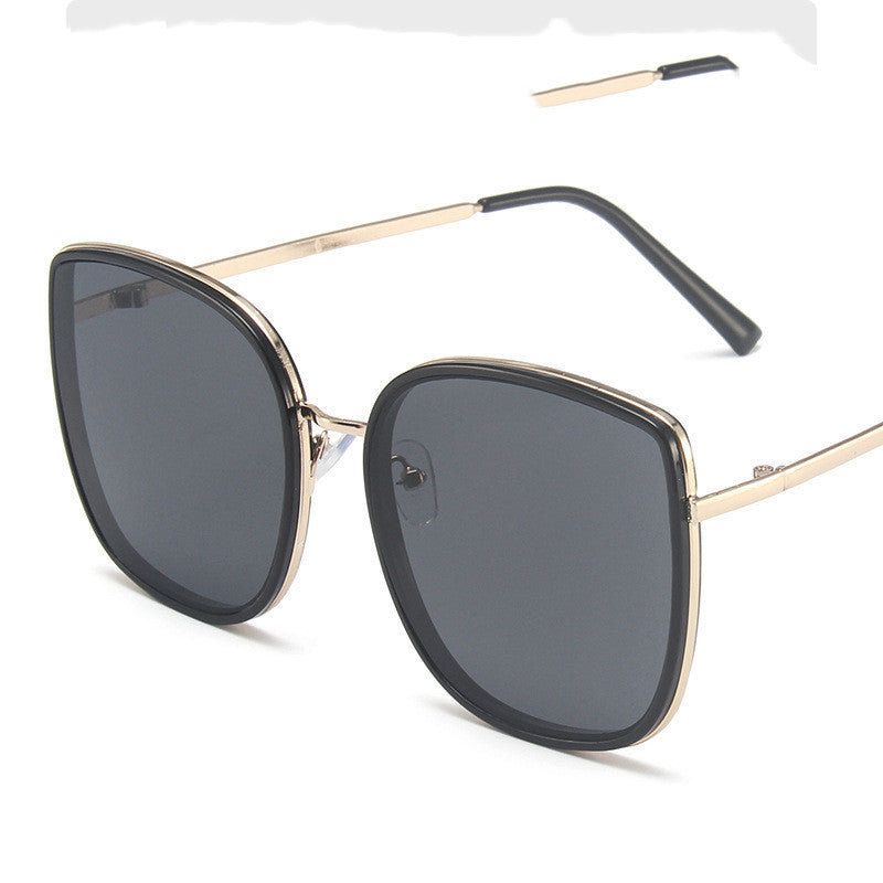 Fashion Black Circle Metal Sunglasses Net Red