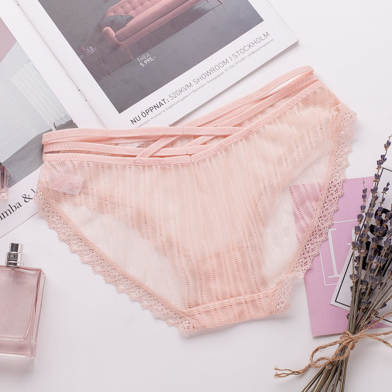 Lace Low Waist Light Perspective Men's And Women's Shorts