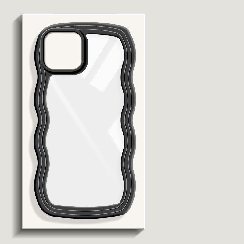 Two-in-one Wave Pattern Transparent Phone Case