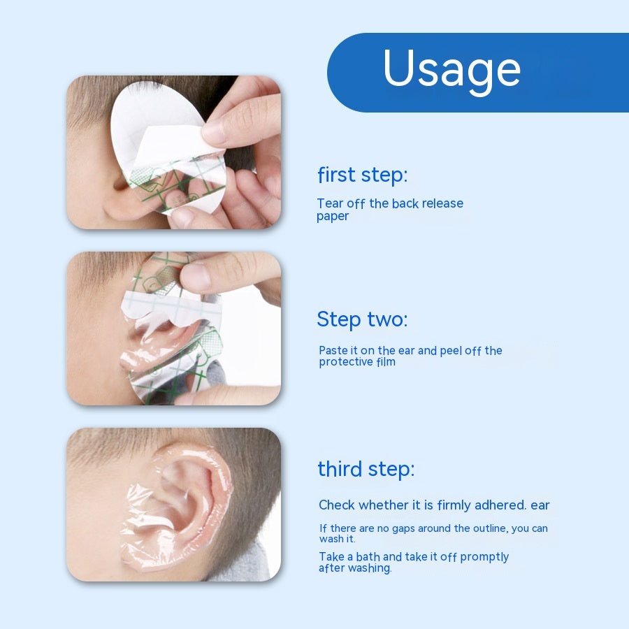 Film Waterproof Ear Patch Baby Children Bath