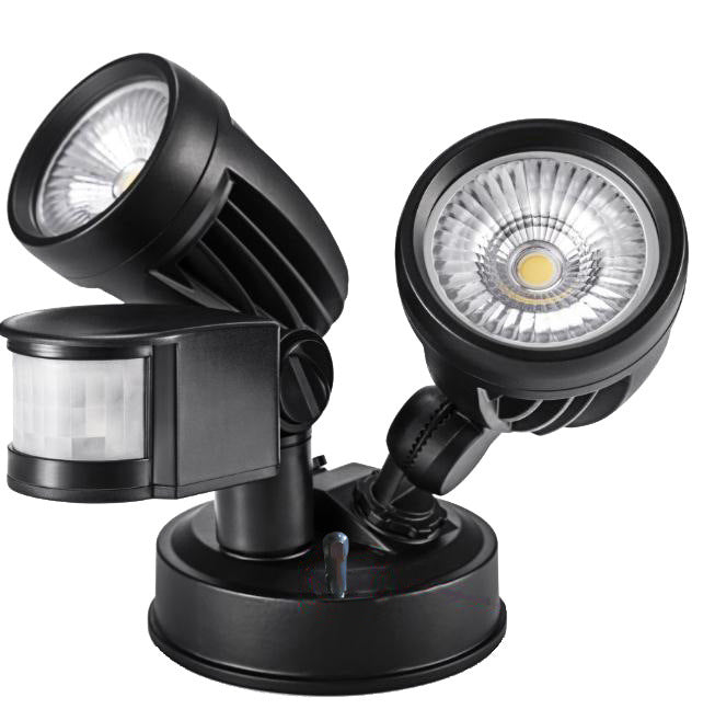 Three-gear Color-adjusting Temperature Double-headed Induction Wall Lamp Outdoor Waterproof IP65 Induction Spotlight