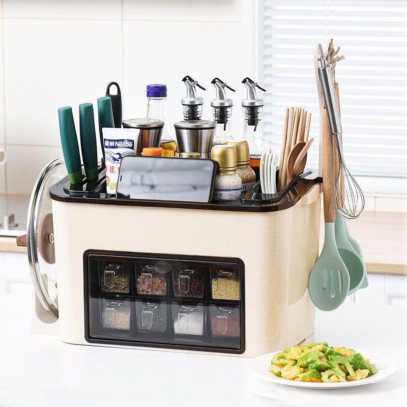 Kitchen Storage Rack Seasoning Supplies Storage Box