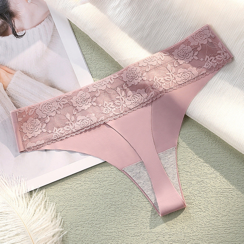 Women's Medium Low Rise Lace G-string Pants