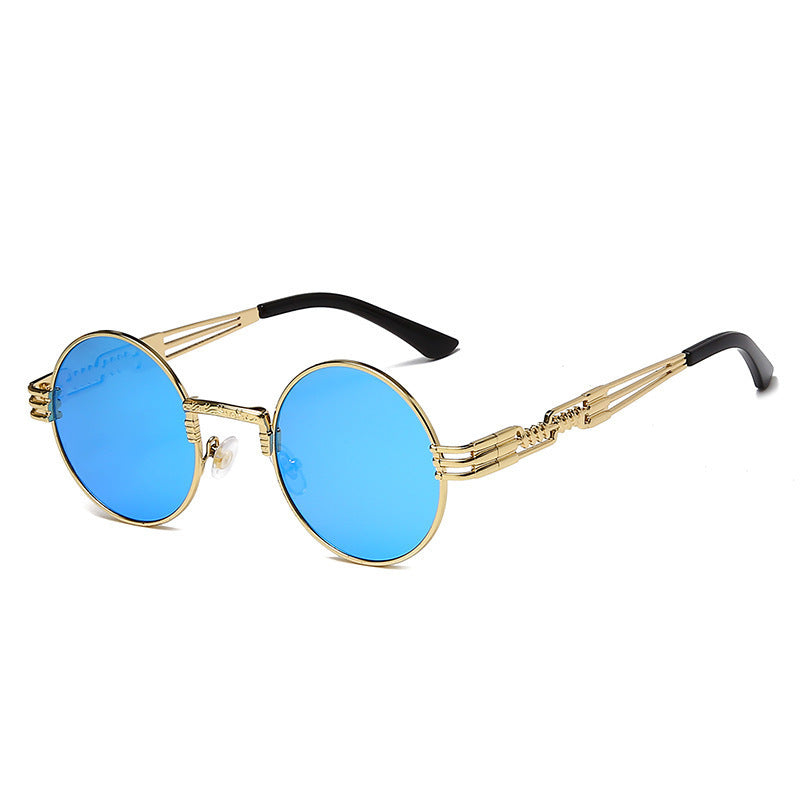 Retro European And American Metal Hollow Round Glasses Personality