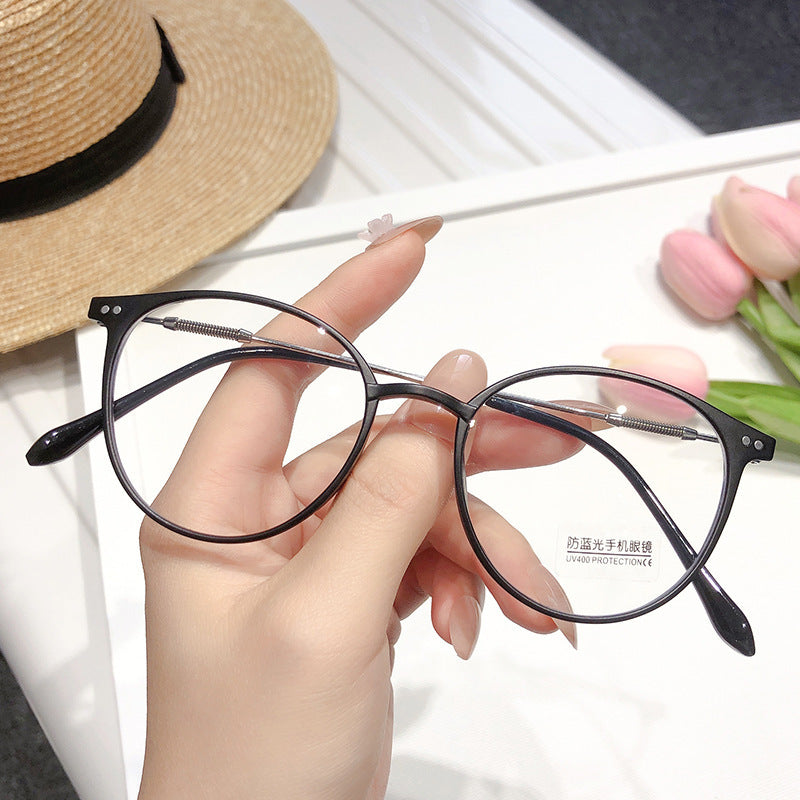 Retro Elliptical Spring Leg Optical Lens Frame