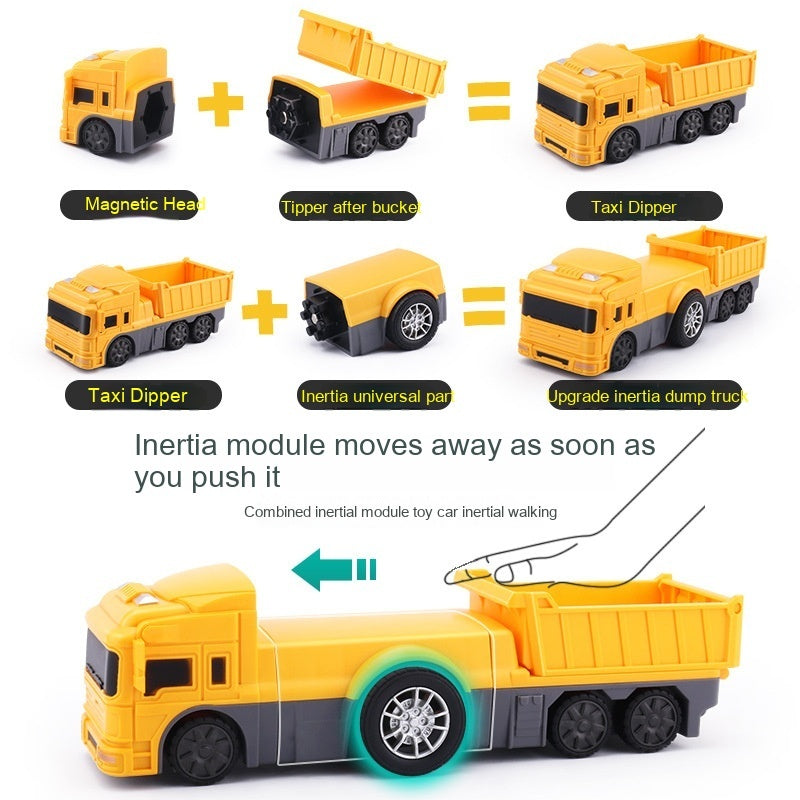 Children's Magnetic Inertia Variety Toy Robot Assembly Transformer Toy Car