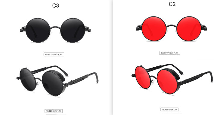 Fashion Steampunk Metal Spring Foot Sunglasses