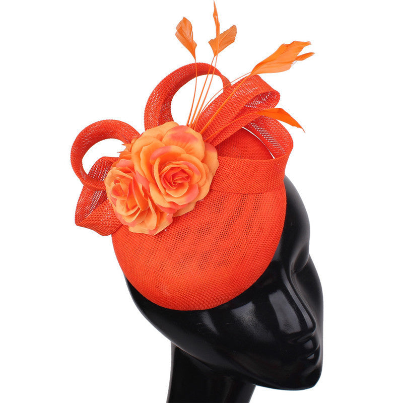 Hair Accessories Feather Flower Hat