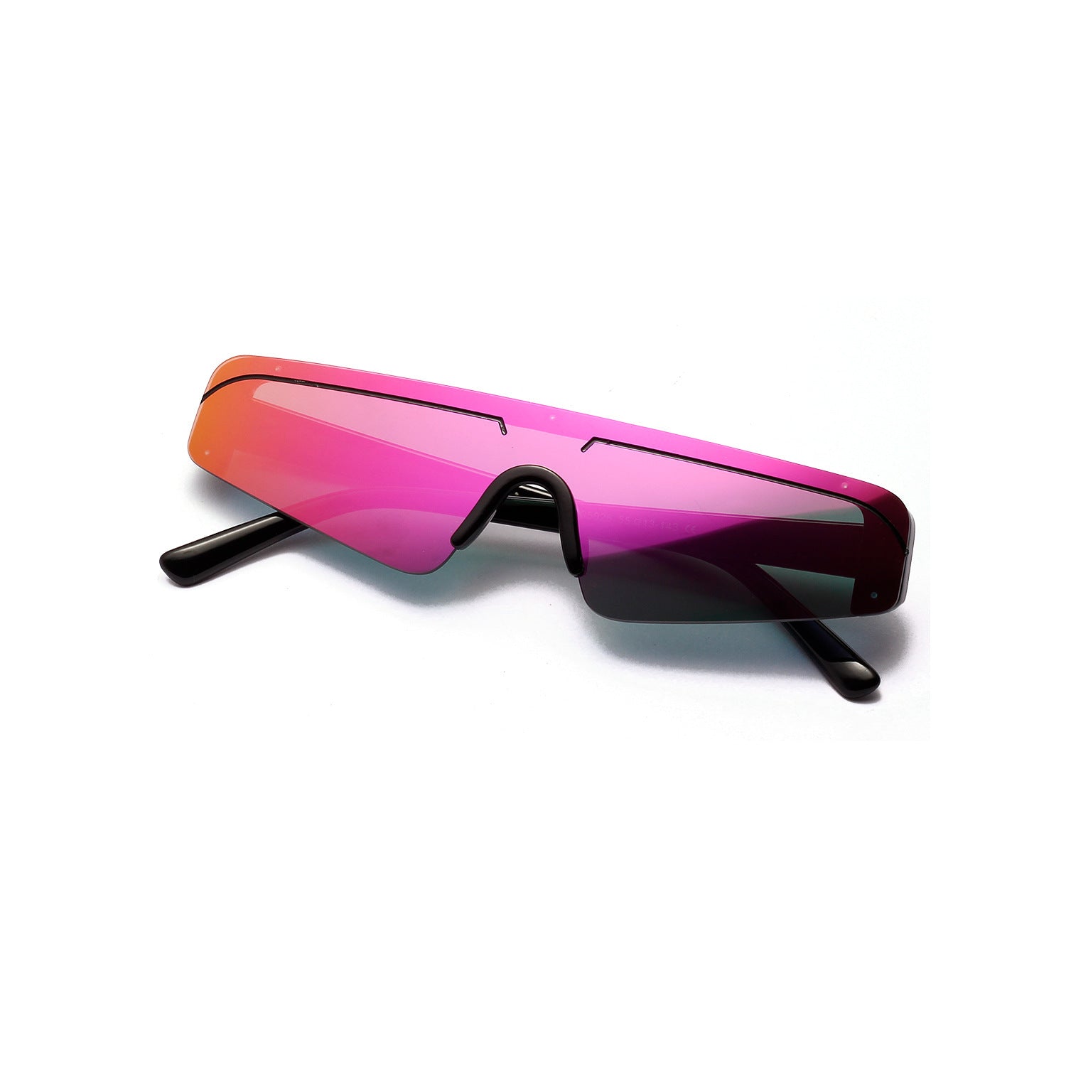 Rimless women's sunglasses with powder film