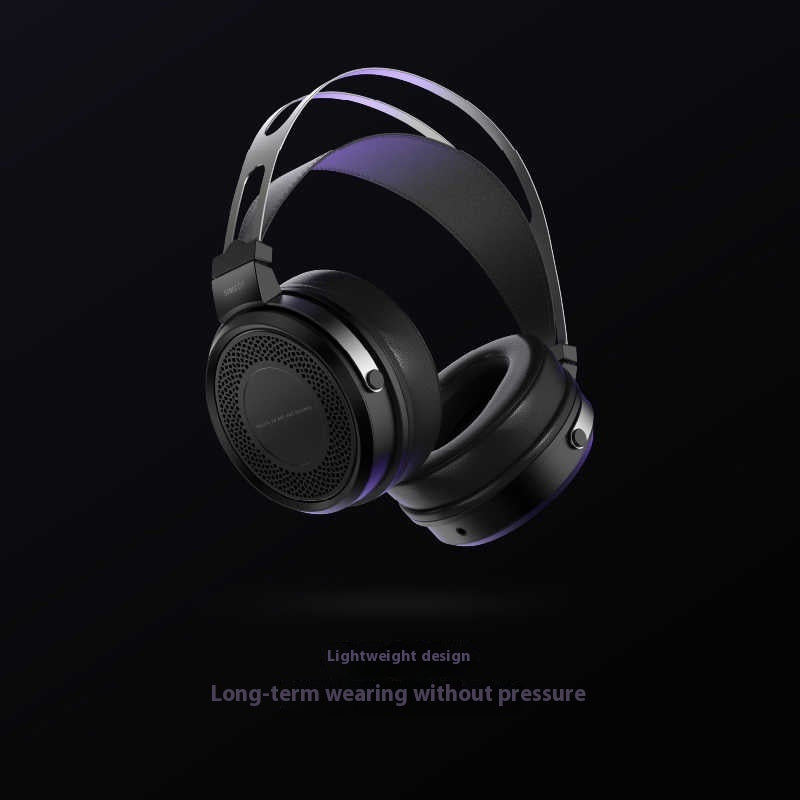 Headset Large Moving Coil Closed HiFi E-sports Games Wired Headset