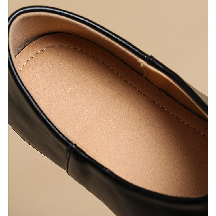 Vegetable Tanned Sheepskin Split Toe Shoes For Women
